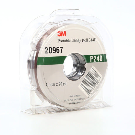 3M 314D Portable Utility Cloth, P240 J-weight, 1 in x 20 yd (7010290604)  - (5Pack) - 2