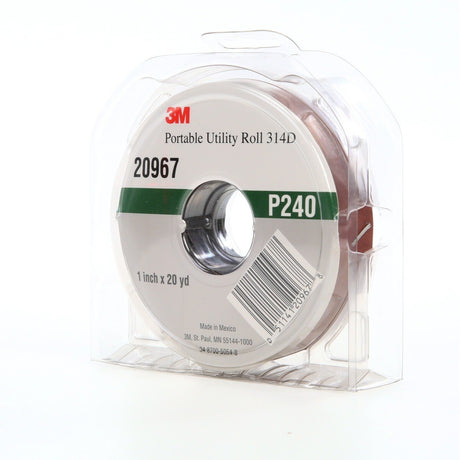3M 314D Portable Utility Cloth, P240 J-weight, 1 in x 20 yd (7010290604)  - (5Pack) - 3