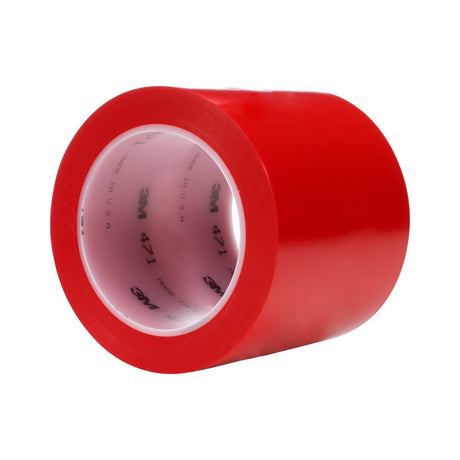 3M 471 471 IW Vinyl Tape, Red, 4 in x 36 yd, 5.2 mil, Individually Wrapped Conveniently Packaged (7010292804)  - (8Pack)