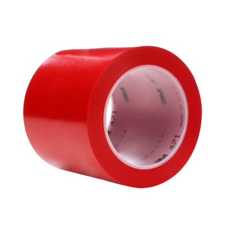 3M 471 471 IW Vinyl Tape, Red, 4 in x 36 yd, 5.2 mil, Individually Wrapped Conveniently Packaged (7010292804)  - (8Pack) - 4
