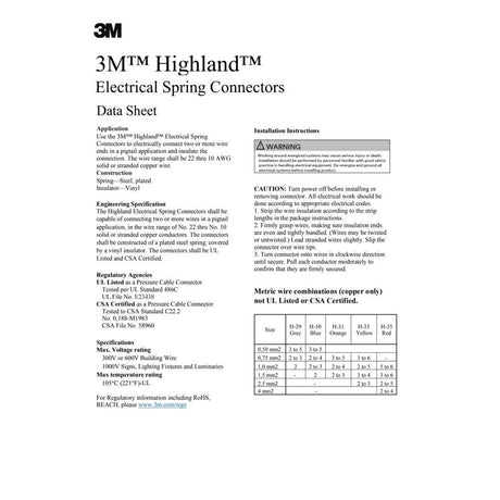 3M H-31-KEG Highland Wire Connector H-31, Orange, 18-14 AWG (7010293621) (10000 Pack) - 3