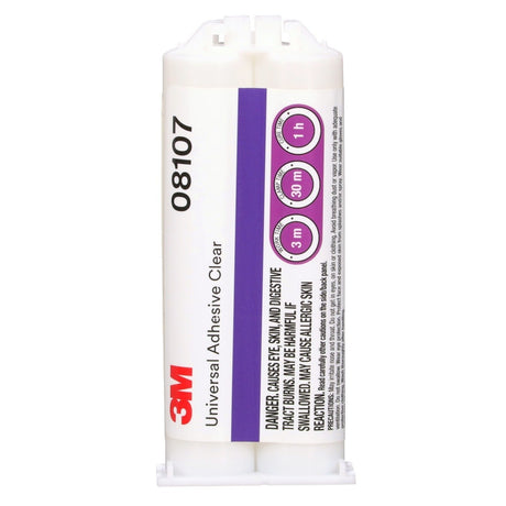 3M 08107 Universal Adhesive, Clear, 47.3 mL Cartridge (7010294717)  - (6Pack)