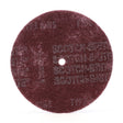 3M HS-DC Scotch-Brite High Strength Disc, Aluminum Oxide Very Fine, Maroon, 12 in x 1/2 in (7010294725) (25 Pack)