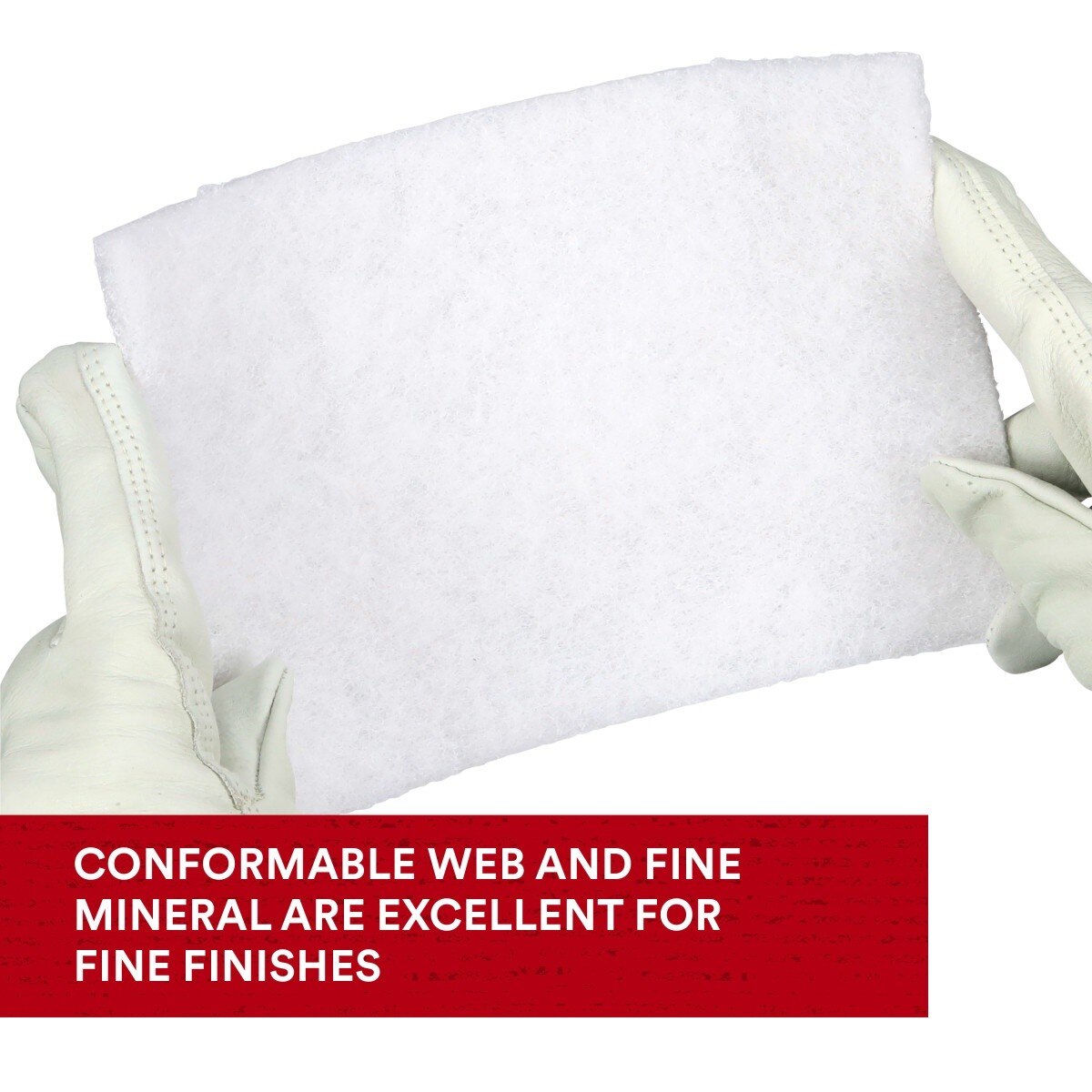 3M HP-HP 7445 Scotch-Brite Light Cleansing Hand Pad, Super Fine, White, 6 in x 9 in, for vinyl, porcelain, plastic, metal (7010294912) (3200 Pack) - 4