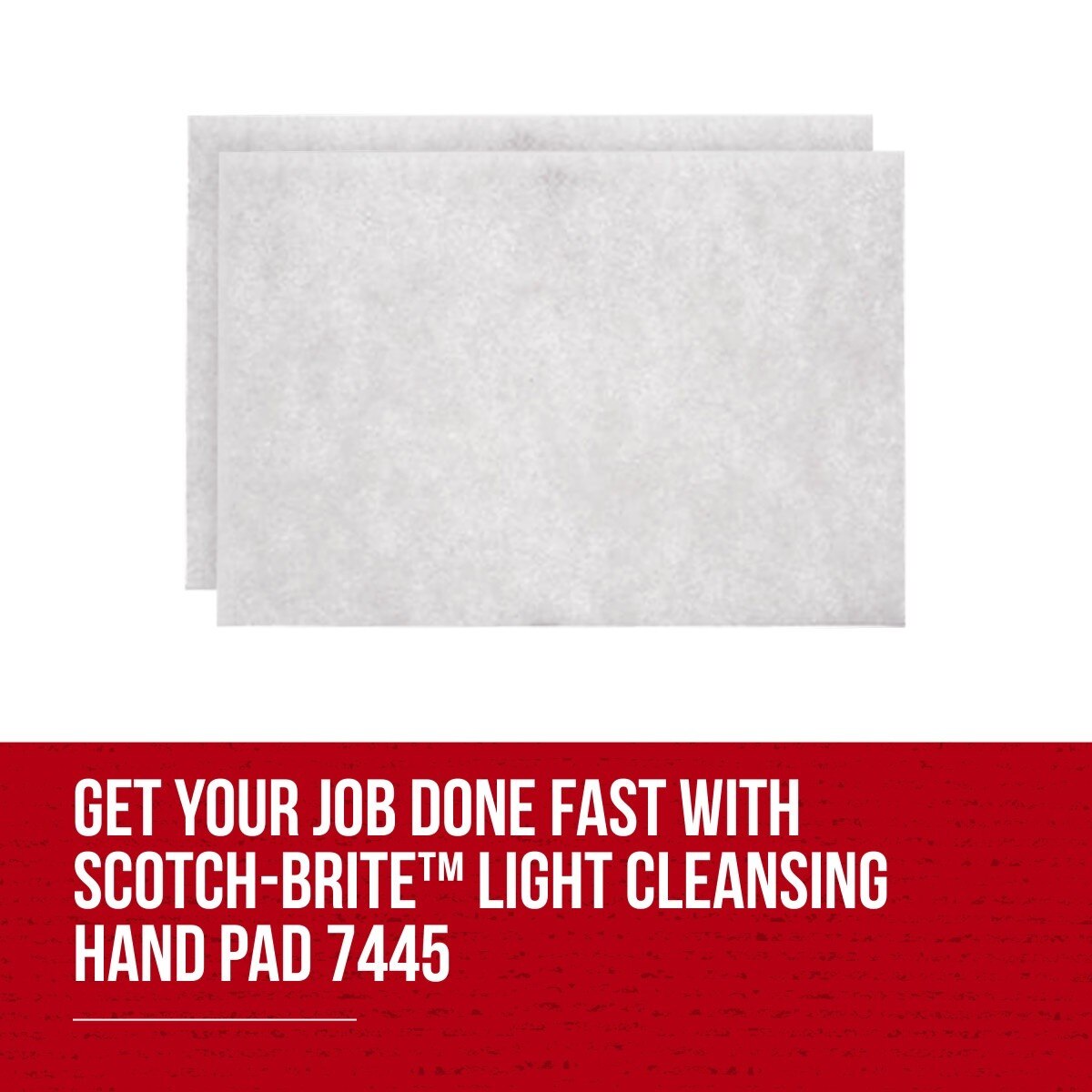 3M HP-HP 7445 Scotch-Brite Light Cleansing Hand Pad, Super Fine, White, 6 in x 9 in, for vinyl, porcelain, plastic, metal (7010294912) (3200 Pack) - 5