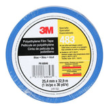 3M 483 Polyethylene Tape, Blue, 1 in x 36 yd, 5.0 mil, Individually Wrapped Conveniently Packaged (7010295458)  - (36Pack) - 6