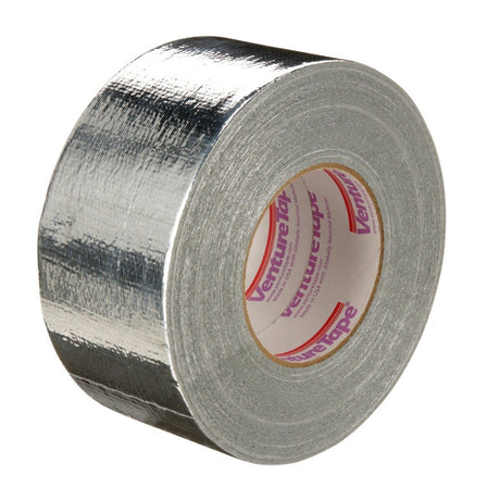 3M 1502 Venture Tape Metallized Cloth Duct Tape, Silver, 72 mm x 55 m (2.83 in x 60.1 yd) (7010296281) (432 Pack)
