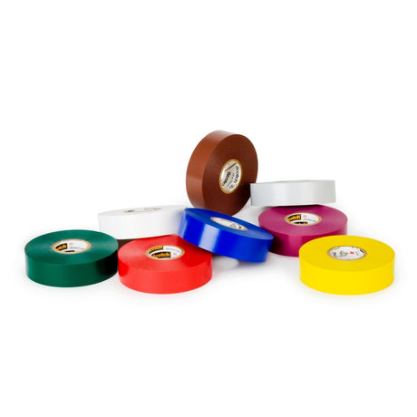 3M 35-1/2X20FT-MUL Scotch Vinyl Color Coding Electrical Tape 35, Multi-Color, 1/2 in x 20 ft, 7 mil, Premium Grade, Flame Retardant, UL Listed, CSA (7010297490) (400 Pack)