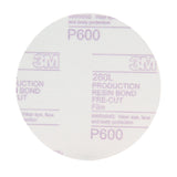 3M 260L 83678 Stikit Finishing Film Abrasive Disc, PSA, Aluminum Oxide P600, White, 5 in (7010298821) (4 Pack) - 2