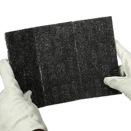 3M 7446 Scotch-Brite Blending Hand Pad, SiC Medium, Gray, 3-1/2 in x 7 in (7010300875) (800 Pack) - 6