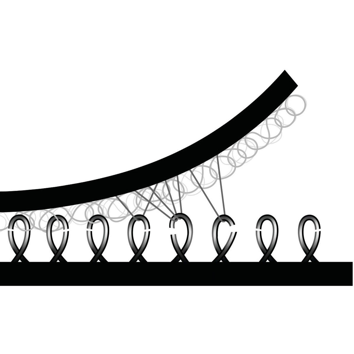 3M Hook/Loop Fastener, Black, 1 in x 10 ft (TB3571/TB3572) (7010302387)  - (8Pack) - 3