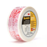 3M 3771 Scotch Printed Message Box Sealing Tape, White, 48 mm x 100 m (7010302431)  - (36Pack) - 2