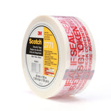3M 3771 Scotch Printed Message Box Sealing Tape, White, 48 mm x 100 m (7010302431)  - (36Pack) - 3