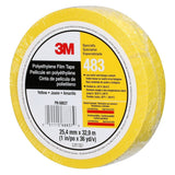 3M 483 Polyethylene Tape Yellow 1 in x 36 yd 5.0 mil (7010302434)  - (36Pack) - 2