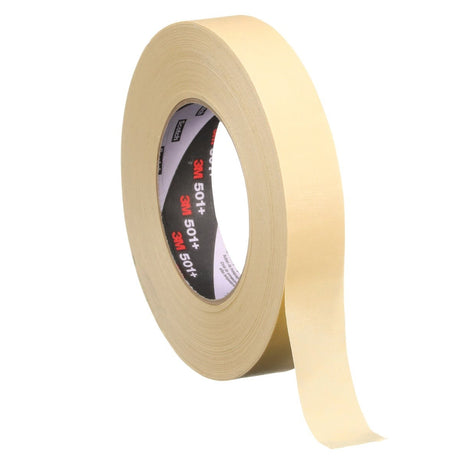 3M 501+ 501+ IW Scotch Specialty High Temperature Masking Tape, Tan, 24 mm x 55 m (7010302439)  - (36Pack) - 2
