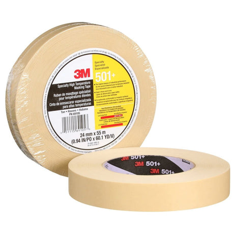 3M 501+ 501+ IW Scotch Specialty High Temperature Masking Tape, Tan, 24 mm x 55 m (7010302439)  - (36Pack) - 6