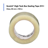 3M 311+ Scotch High Tack Box Sealing Tape, Clear, 48 mm x 100 m (7010306820) (36 Pack) - 5