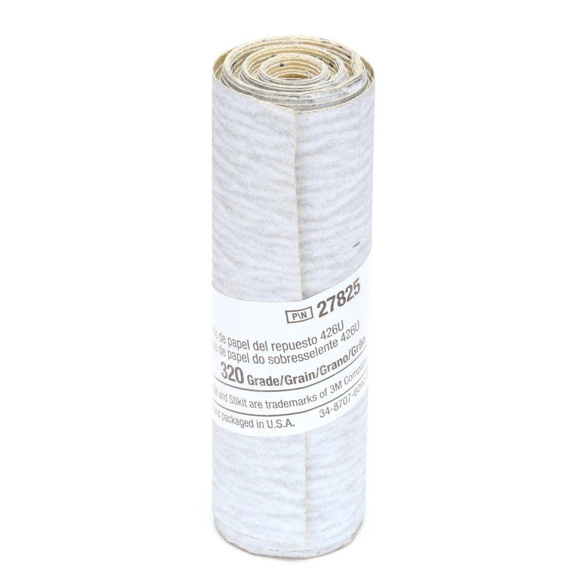 3M 426U Stikit Paper Refill Roll, 320 Grit, A-weight, 3-1/4 in x 100 in (7010308160) (50 Pack)
