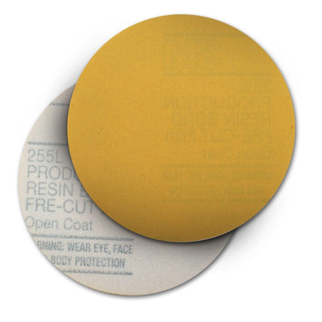 3M 255L Hookit Gold Film Disc, Aluminum Oxide, P180, 3 in, NH, Hook-and-Loop Attachment (7010308369)  - (4Pack)
