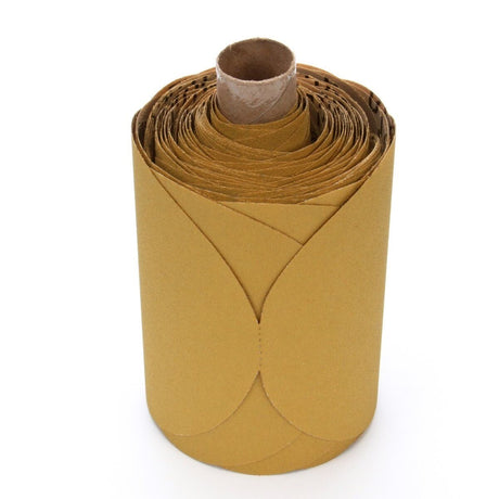 3M 225L 01328 Stikit Gold Film Disc Roll, PSA, P220, Gold, 6 in, 75 Discs (7010308781)  - (6Pack)