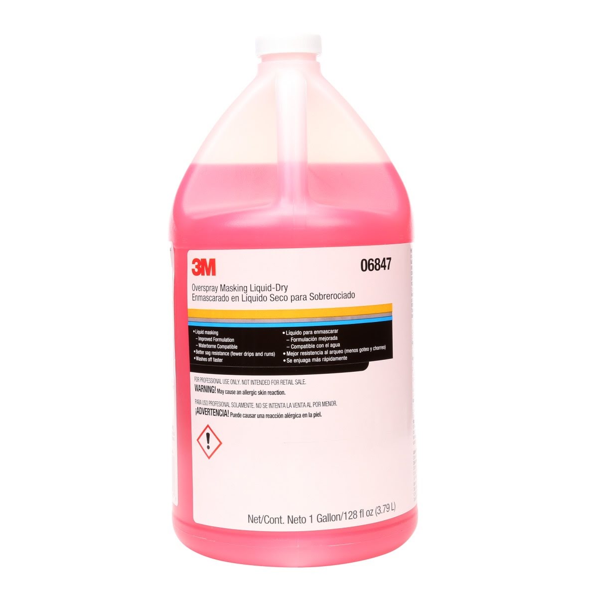3M Overspray Masking Liquid Dry, Water Based Sprayable Liquid Masking, Red, 1 Gallon (06847) (7010309222)  - (4Pack)