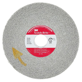 3M X2-WL Scotch-Brite EX2 Deburring Wheel, 8S Fine, Silicon Carbide, Gray, 6 in x 1/2 in x 1 in (7010309813) (4 Pack)
