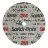 3M DP-UW Scotch-Brite Deburr & Finish PRO Unitized Wheel, 6C Medium+, 6 in x 1/2 in x 1 in (7010310025) (8 Pack) - 3