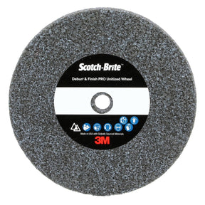 3M DP-UW Scotch-Brite Deburr & Finish PRO Unitized Wheel, 4C Medium+, 3 in x 1/2 in x 1/4 in (7010310029) (20 Pack)