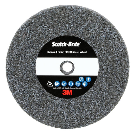 3M DP-UW Scotch-Brite Deburr & Finish PRO Unitized Wheel, 4C Medium+, 3 in x 1/2 in x 1/4 in (7010310029) (20 Pack)