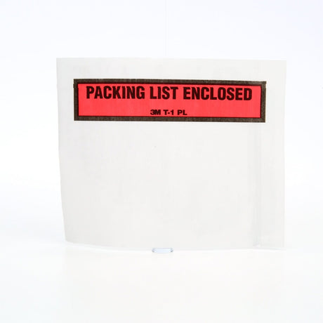 3M PLE-T1 PL Top Print Packing List Envelope, Polyethylene, Side Loading, Peel and Stick, Transparent, 4-1/2 in x 5-1/2 in (7010311979) (1000 Pack)