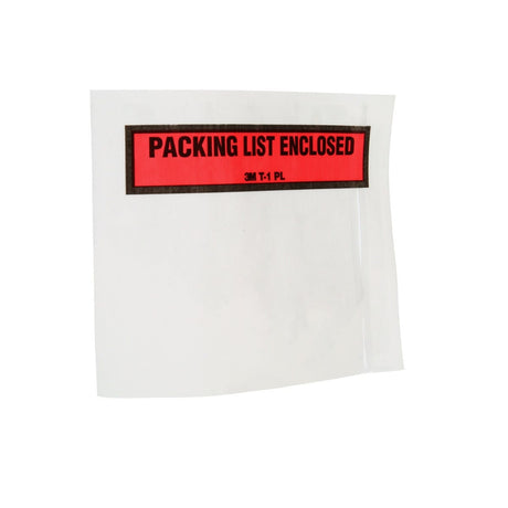 3M PLE-T1 PL Top Print Packing List Envelope, Polyethylene, Side Loading, Peel and Stick, Transparent, 4-1/2 in x 5-1/2 in (7010311979) (1000 Pack) - 2