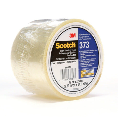3M 373 Scotch Box Sealing Tape, Clear, 72mm x 50m, Individually Wrapped Conveniently Packaged (7010312442)  - (24Pack) - 2