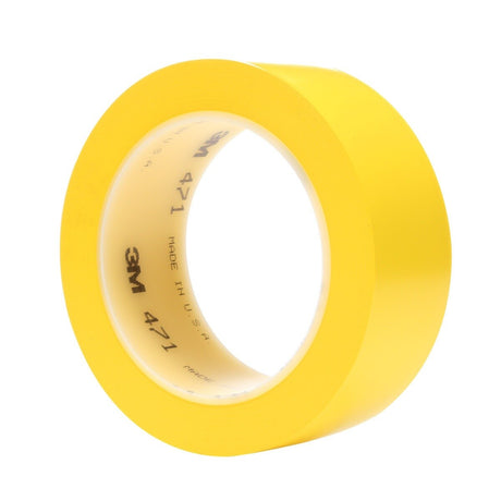 3M 471 Vinyl Tape, Yellow, 1 1/2 in x 36 yd, 5.2 mils, Individually Wrapped Conveniently Packaged (7010316494)  - (24Pack)