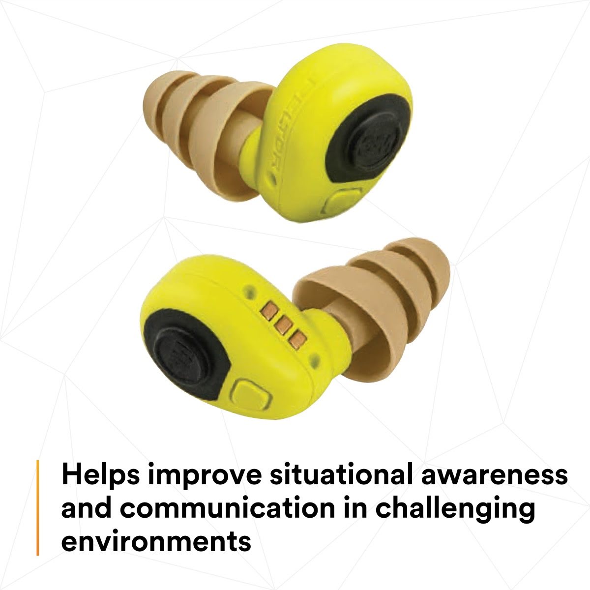 3M LEP-200 PELTOR Level Dependent Earplug Kit, Rechargeable Li-Ion, Micro USB, Yellow, NRR 31 dB (7010316631) - 5