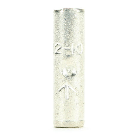 3M MU10BCX Butt Connector, Non-Insulated Brazed Seam, Built-in Wire Stop, 10-12 AWG (7010320789) (50 Pack)
