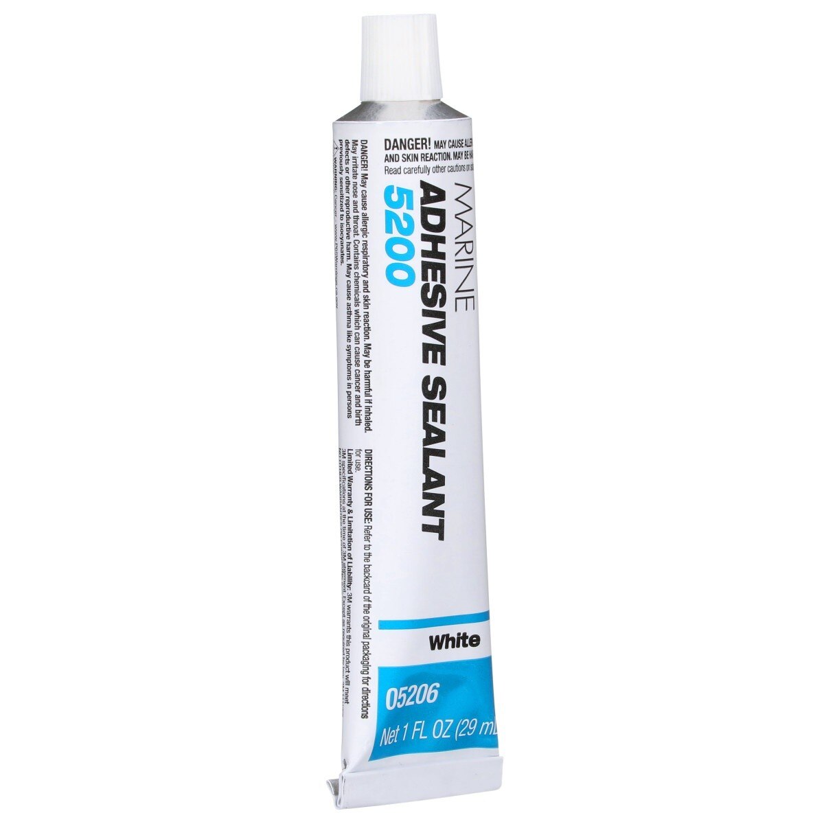 3M 5200 Marine Adhesive Sealant White, 1 oz Tube for Above/Below Waterline Bonding (5206) (7010325697)  - (12Pack) - 2