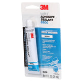 3M 5200 Marine Adhesive Sealant White, 1 oz Tube for Above/Below Waterline Bonding (5206) (7010325697)  - (12Pack) - 5