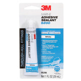 3M 5200 Marine Adhesive Sealant White, 1 oz Tube for Above/Below Waterline Bonding (5206) (7010325697)  - (12Pack) - 6