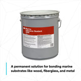 3M 5200 21463 Marine Adhesive Sealant Polyurethane, White, 5 Gallon Pail Drum (7010325698) - 3