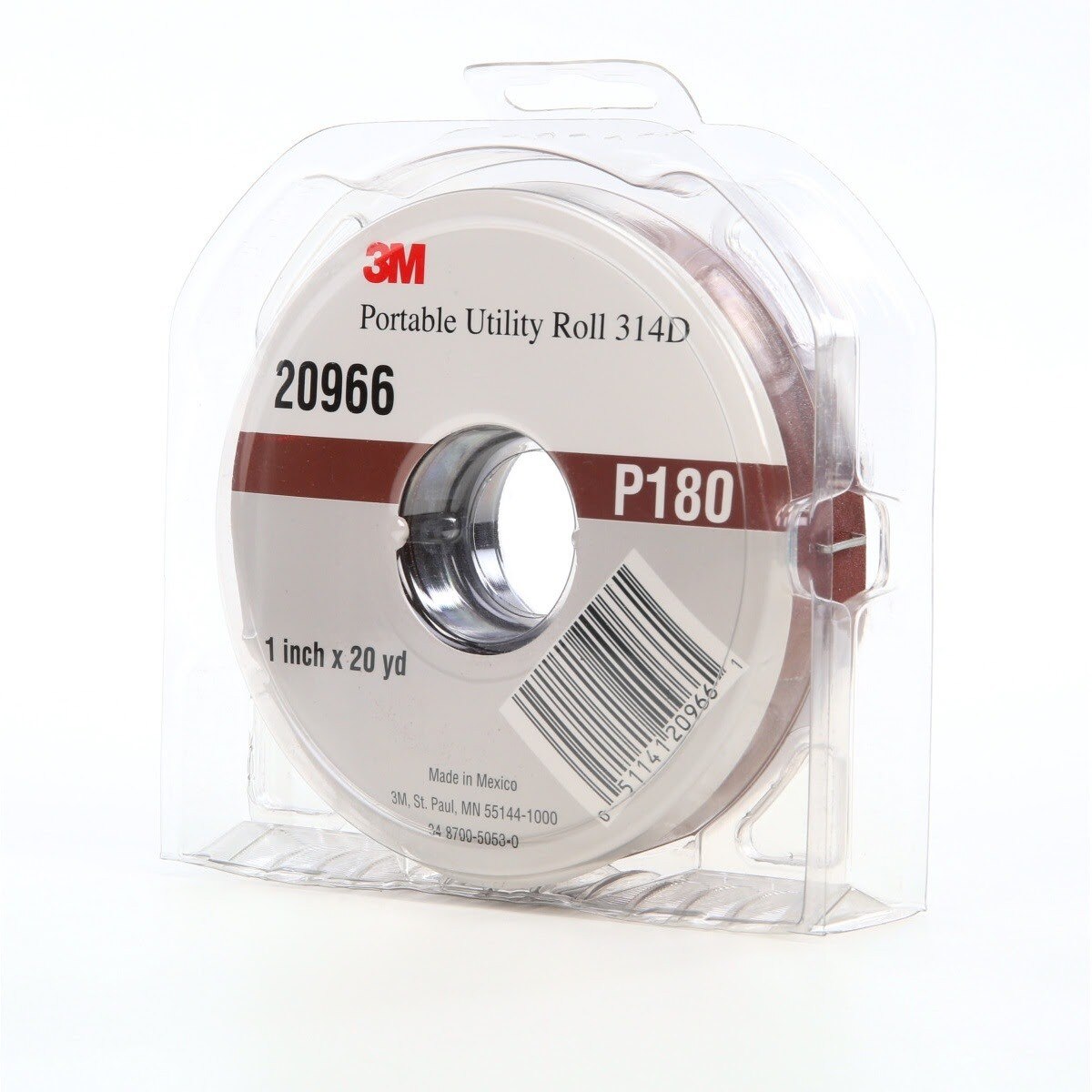 3M 314D Portable Utility Cloth, P180 J-weight, 1 in x 20 yd (7010326034)  - (5Pack)