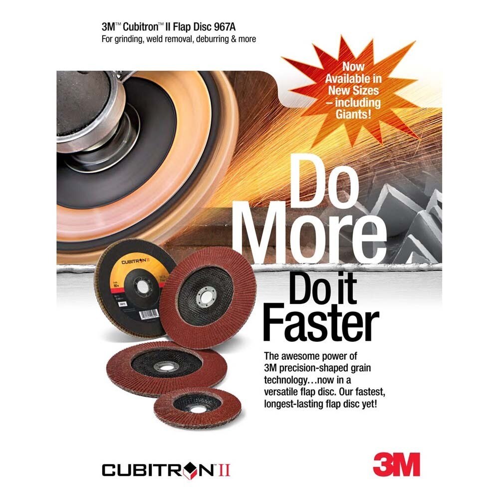 3M 967A Cubitron II Flap Disc , 40+, T29 Quick Change, 7 in x 5/8-11, Giant (7010327066) (5 Pack) - 8