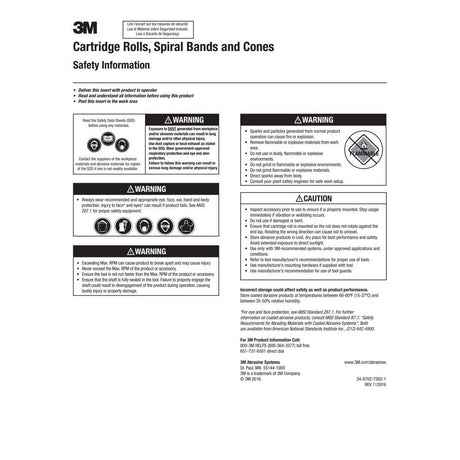 3M 341D Cartridge Roll , CR-ST, P120 X-weight, 3/16 in x 1 in x 3/32 in, Straight (7010327457) (100 Pack) - 2