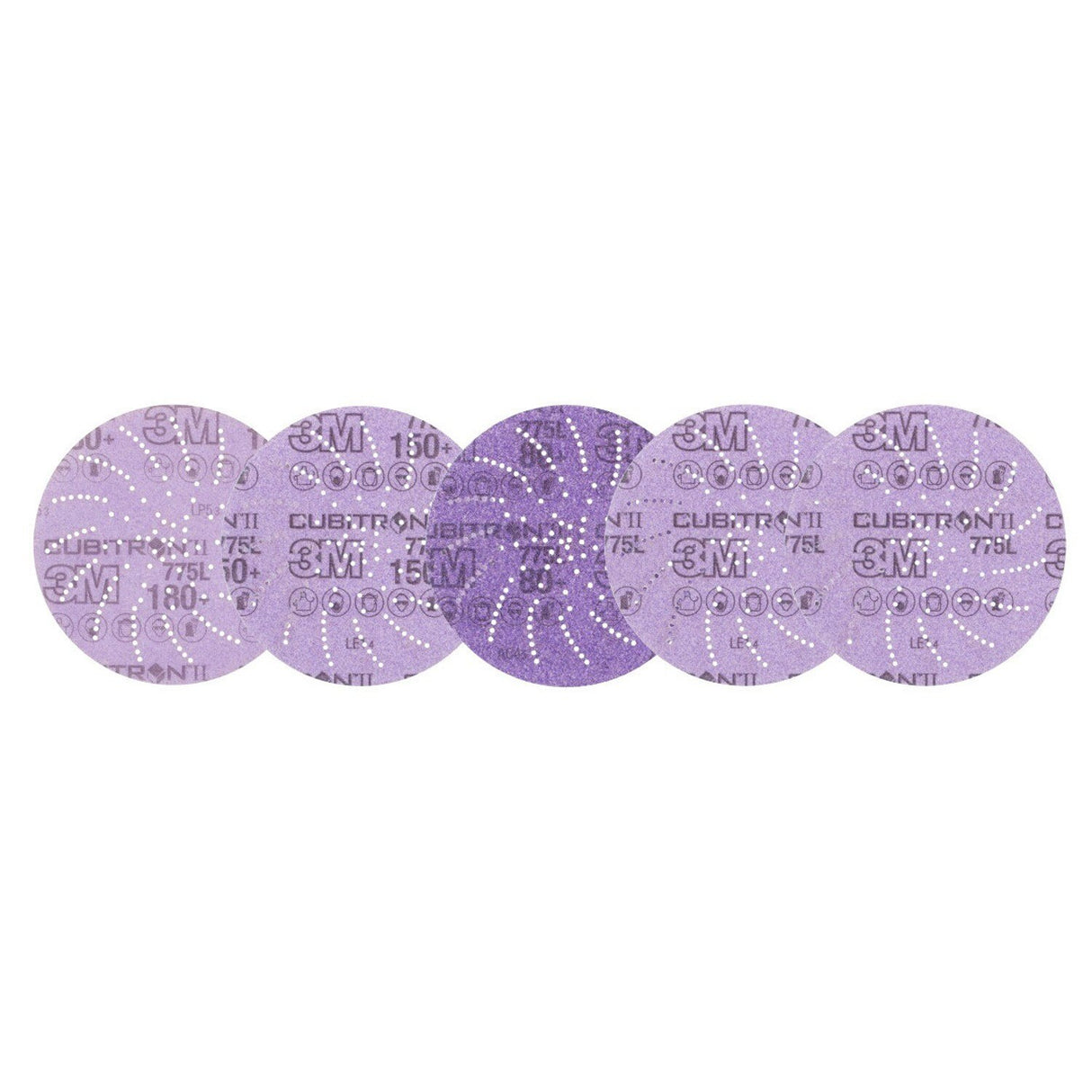 3M 775L Xtract Hookit Film Disc, 5 in, 80+ to 220+, Purple (7010327612) (300 Pack)