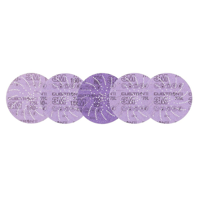 3M 775L Xtract Hookit Film Disc, 5 in, 80+ to 220+, Purple (7010327612) (300 Pack)