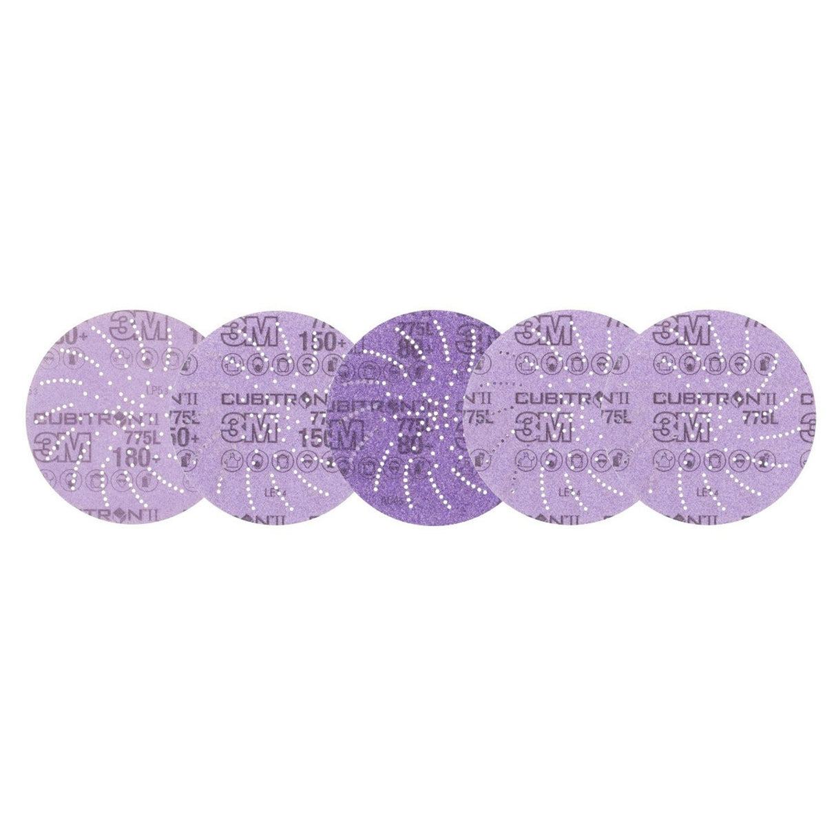 3M 775L Xtract Hookit Film Disc, 5 in, 80+ to 220+, Purple (7010327612) (15 Pack)