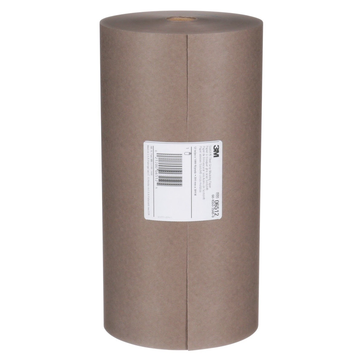 3M 06512 Scotch Steel Gray Masking Paper, 12 in x 1000 ft (7010327747)  - (3Pack)