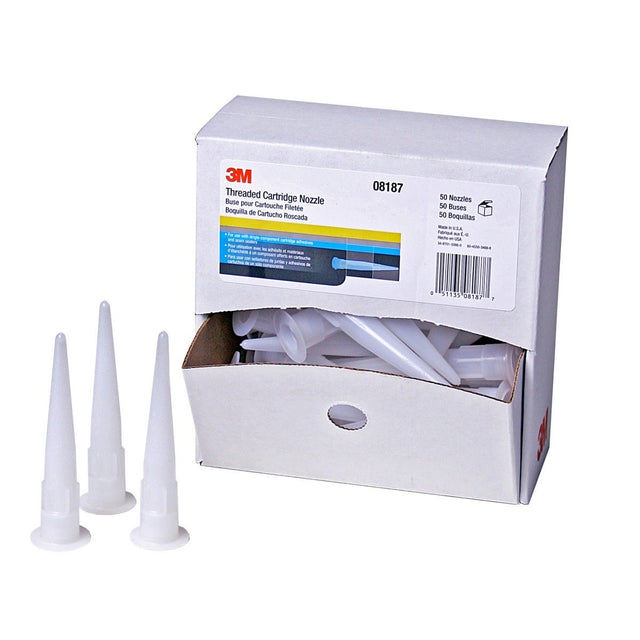 3M 08187 Threaded Cartridge Nozzle (7010328467) (50 Pack)