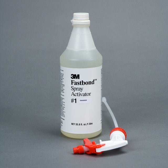 3M Fastbond Spray Activator 1, Bottle with Sprayer, 1 Liter (7010329887) (6 Pack)