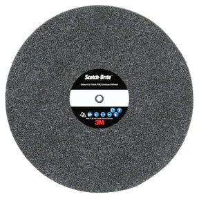 3M DP-UW Scotch-Brite Deburr & Finish PRO Unitized Wheel, 6C Medium+, 8 in x 1 in x 1/2 in (7010329983) (2 Pack)