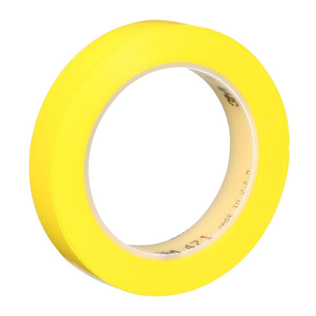 3M 471 Vinyl Tape, Yellow, 3/4 in x 36 yd, 5.2 mil (7010334520) (48 Pack)
